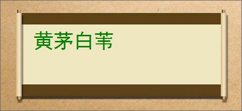 黄茅白苇